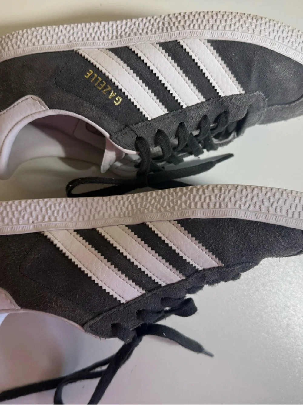 adidas Gazelle Gray Suede Sneakers with White Stripes Kids
